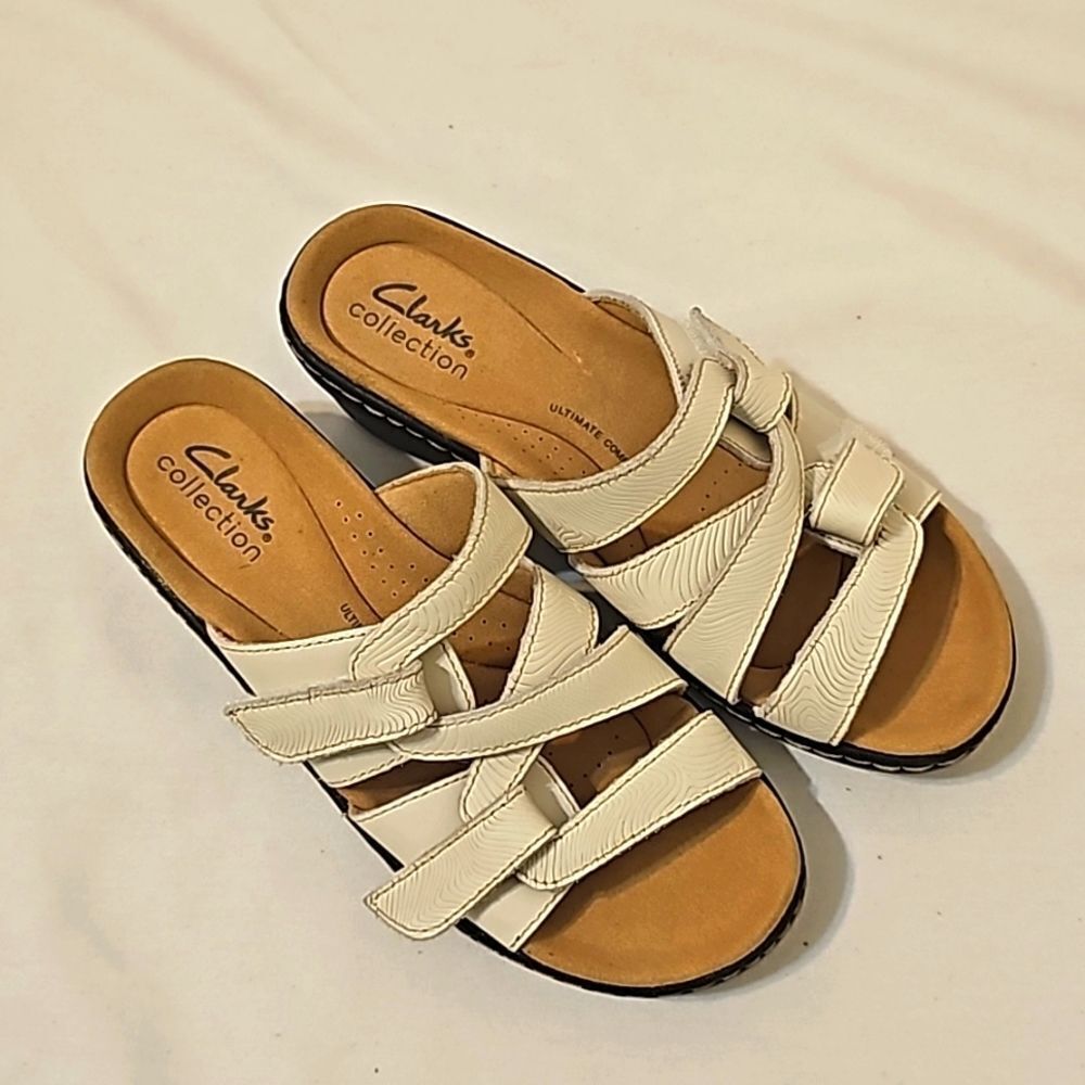 Clarks Cream Women's Sandals